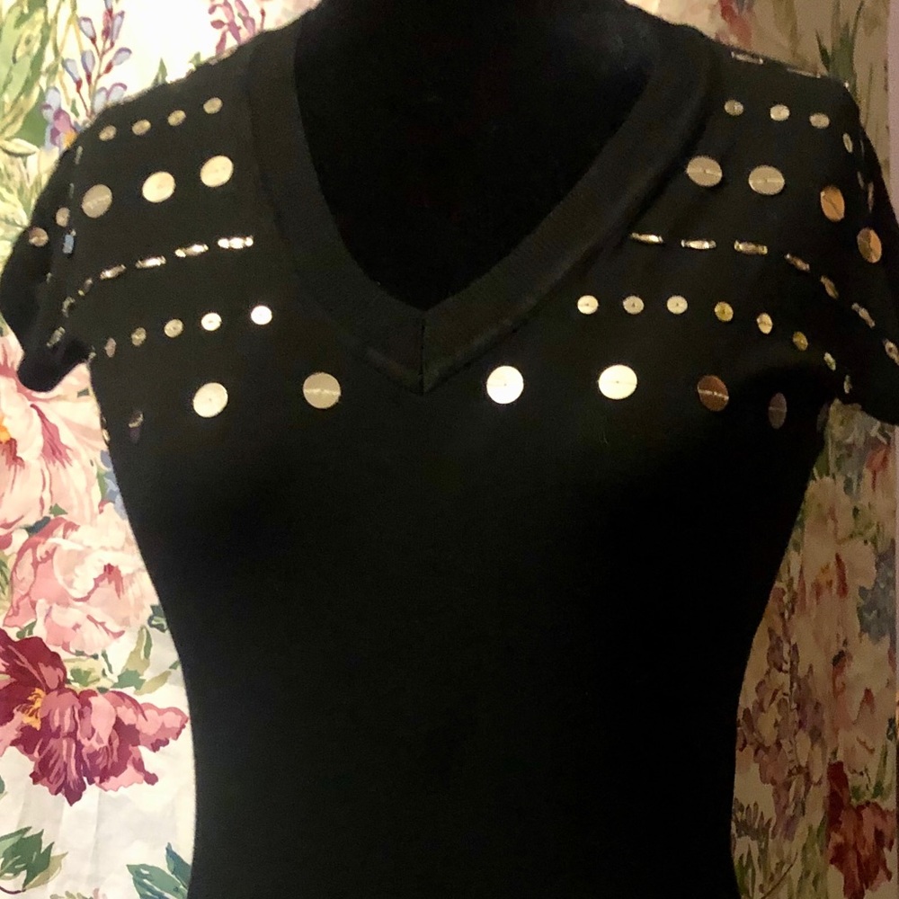BCBG Lightweight black sweater dress